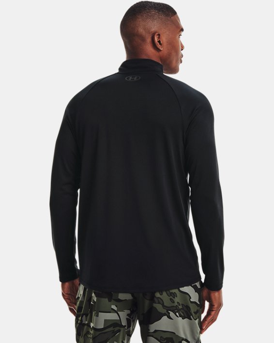 Camiseta de manga larga UA Tech™ ½ Zip para hombre, Black, pdpMainDesktop image number 1